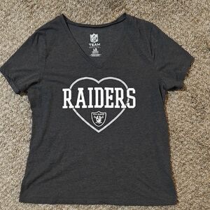 NFL Raiders Gray Short Sleeve Tee